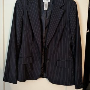 Pinstripe business suit jacket